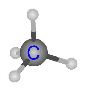 3D structure of methane